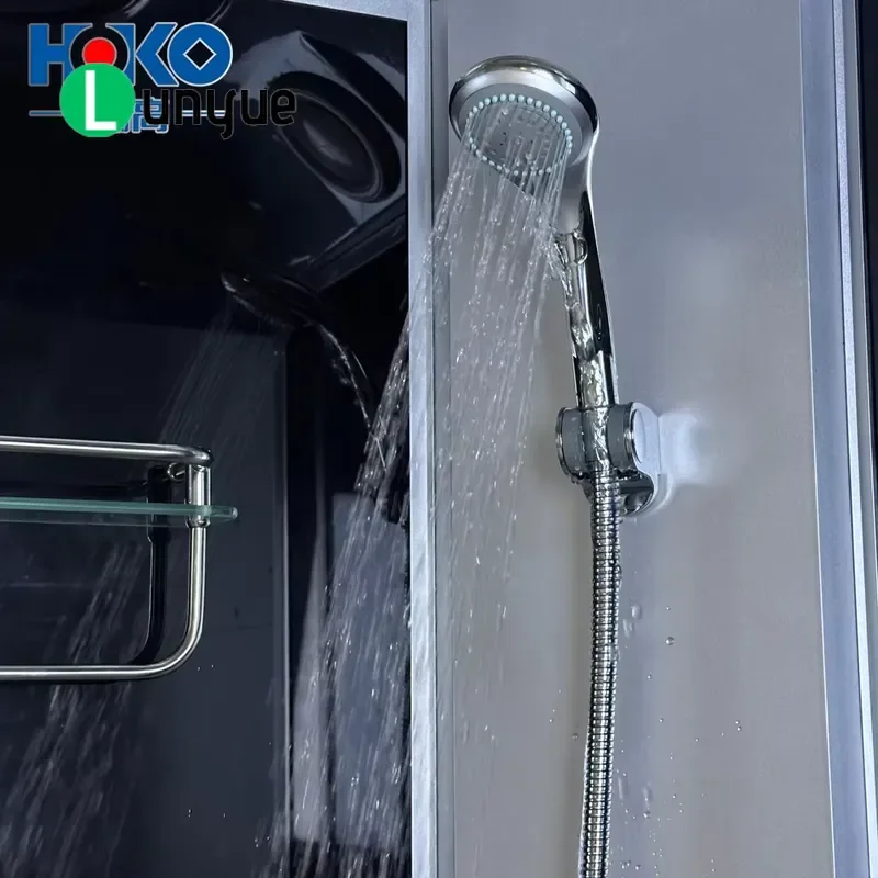 Modern Aluminum Alloy Hotel Steam Shower Room with Frame Sliding Door and Round Tray for Bathroom Home Use Durable Design