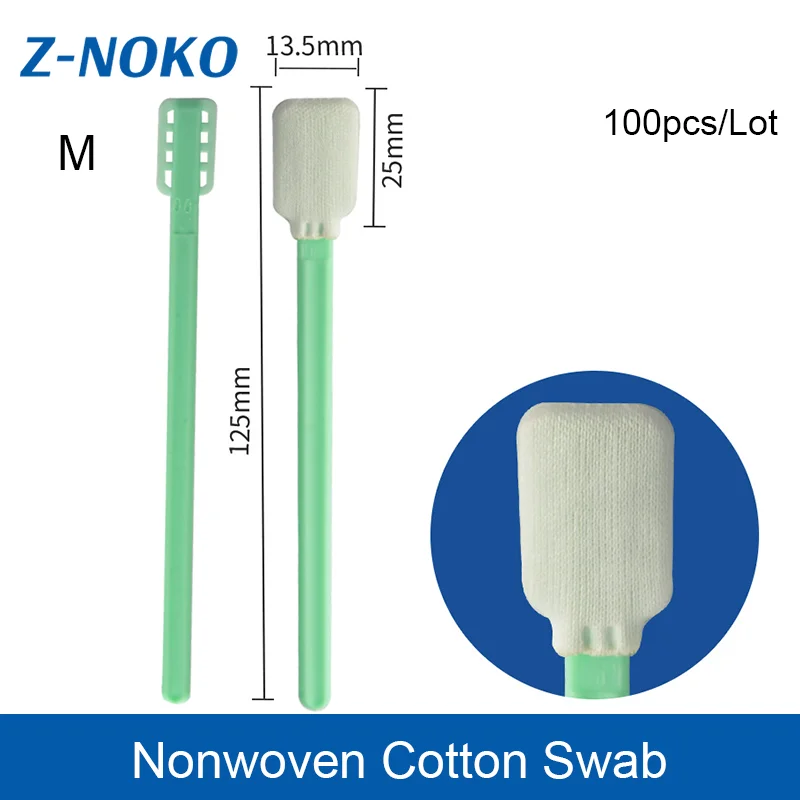 ZNOKO 100 قطعة صناعة القطن مسحة صغيرة Dus قبالة أدوات الليزر مكافحة ساكنة لتنظيف عدسة الليزر واقية ويندوز رئيس جزء