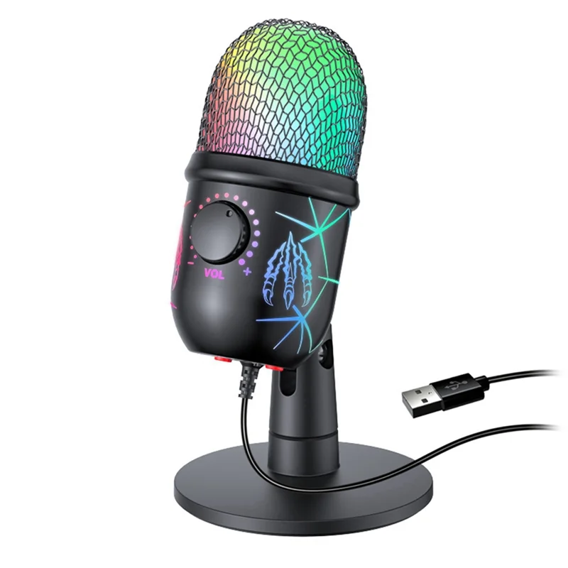 

ABDQ-USB Condenser Microphone with Noise Cancellation USB Gaming Microphone for Pc Computer Laptop Video Singing Recording