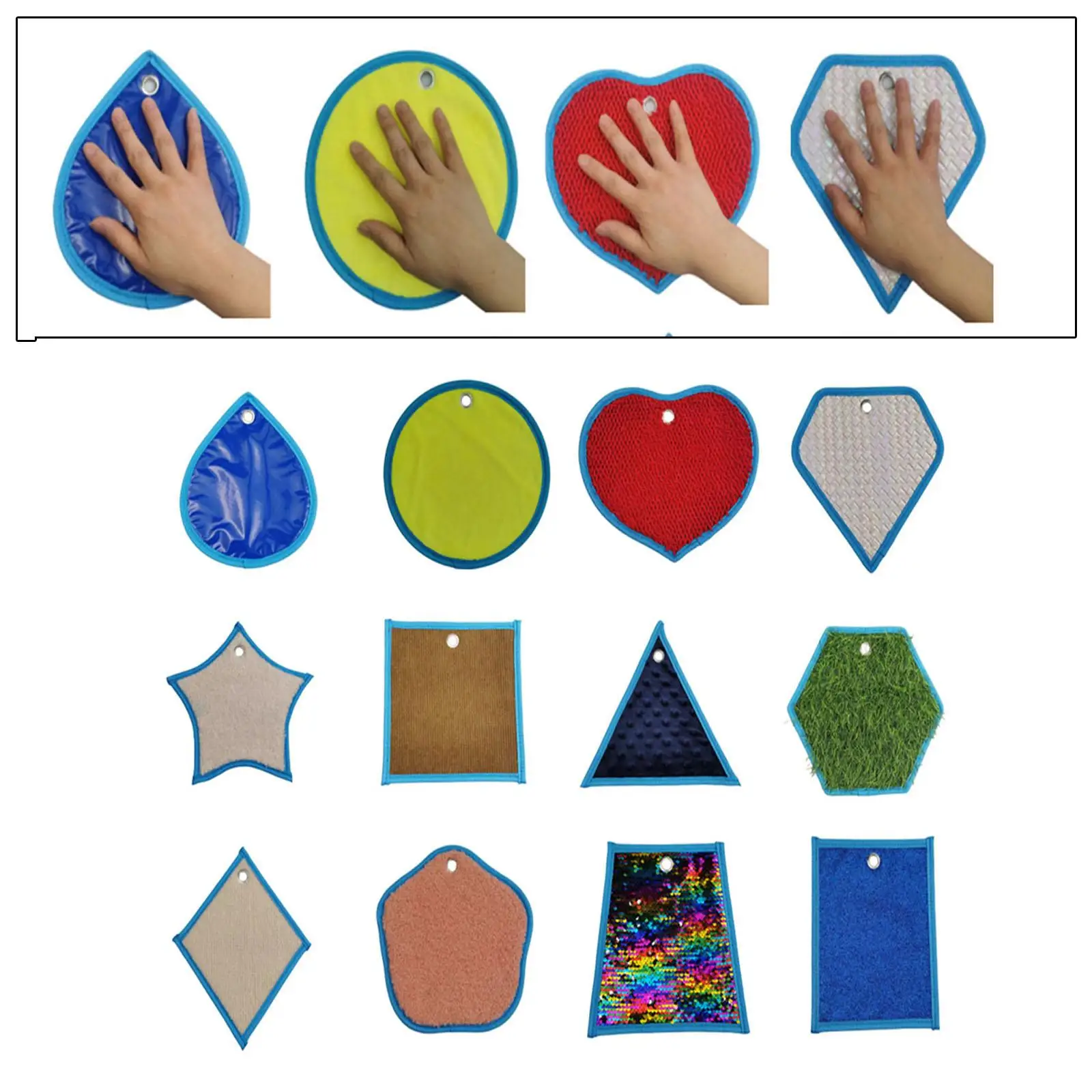 

12Pcs Sensory Mat Interactive Learning Toy for Fine Motor Exploration Home