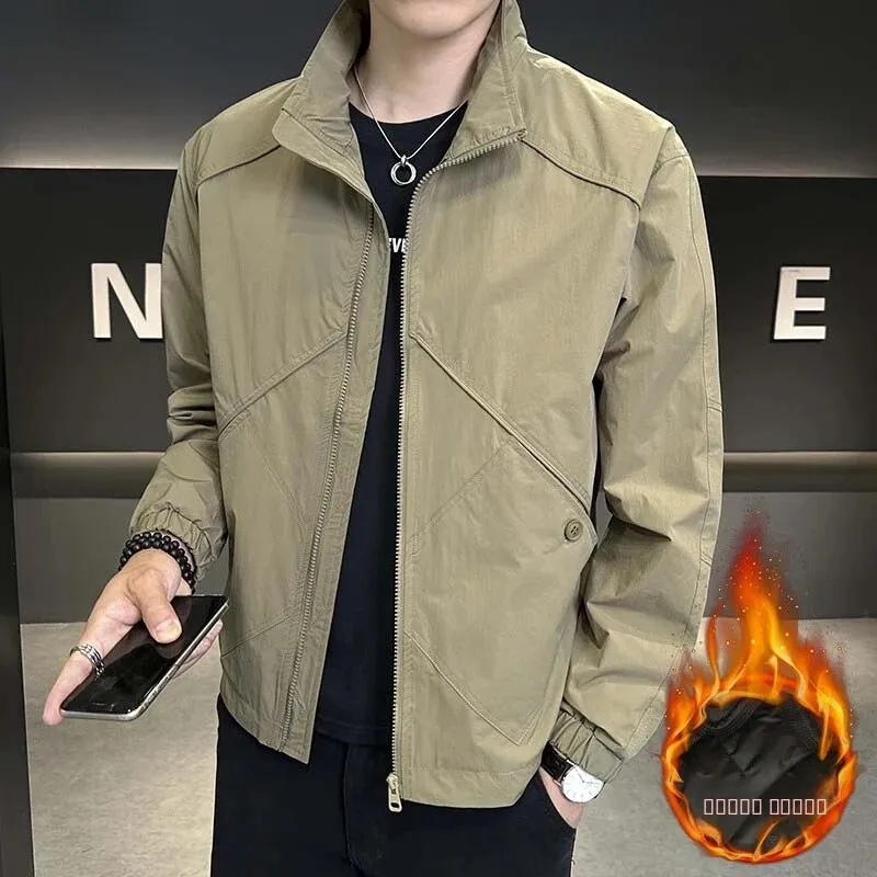 

Pierre Cardin Men's Workwear Jaet Thiened Cotton Stand Collar Design Casual Outerwear Spring Faion Ci Sle Zipper Cl...