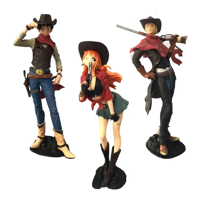 One Piece Cowboy Nami Zoro Ruffy Shiki Figur Actionfigur Modell Geschenk
