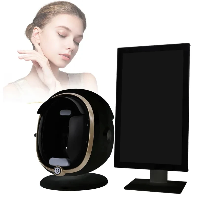 3D Skin Scanner Care Facial Analyzer Monitor เครื่อง Magic Mirror การทดสอบแบบพกพาภาษาอังกฤษเครื่องตรวจจับ Face Camera Test Analysis