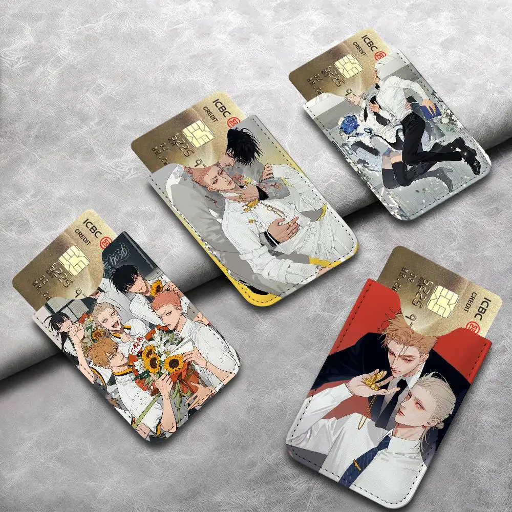 Cartoon 19 Days Pu Leather Credit Card Holder Slim Business Cardholder Anti Theft Id Organizer for Men Women Outdoor Carrying