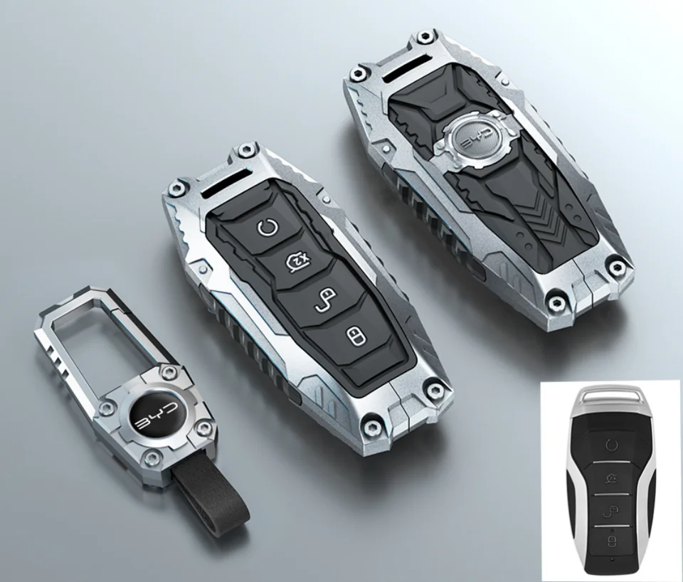 Car Key Case Cover For BYD Han Ev Tang Dm/Qin PLUS/Song Pro/MAX/Yuan Dolphin E2 Protector Auto Key Car Accessories