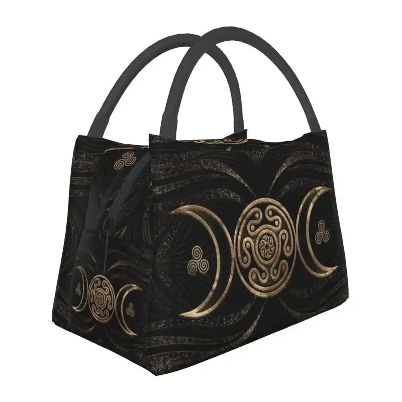 Custom Hecate Wheel Triple Moon Goddess Lunch Bags Women Thermal Cooler Insulated Lunch Box for Work Pinic or Travel