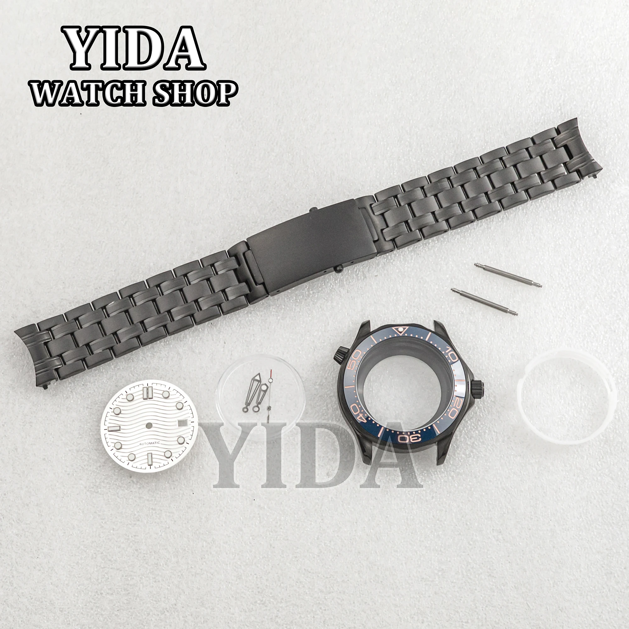 For Seamaster 300 NH35 NH36 Watch Case Strap Accessories Dial Bezel Ring Cover Stainless Steel 31mm Face Luminous Pointers Parts