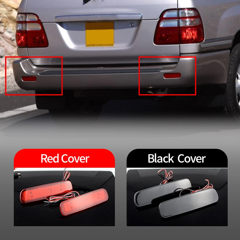 

2 шт. для Toyota Land Cruiser/Land Cruiser Cygnus/100-Series Cruisers 1998-2007 светодиодный светильник заднего бампера 12 В стоп-сигнал