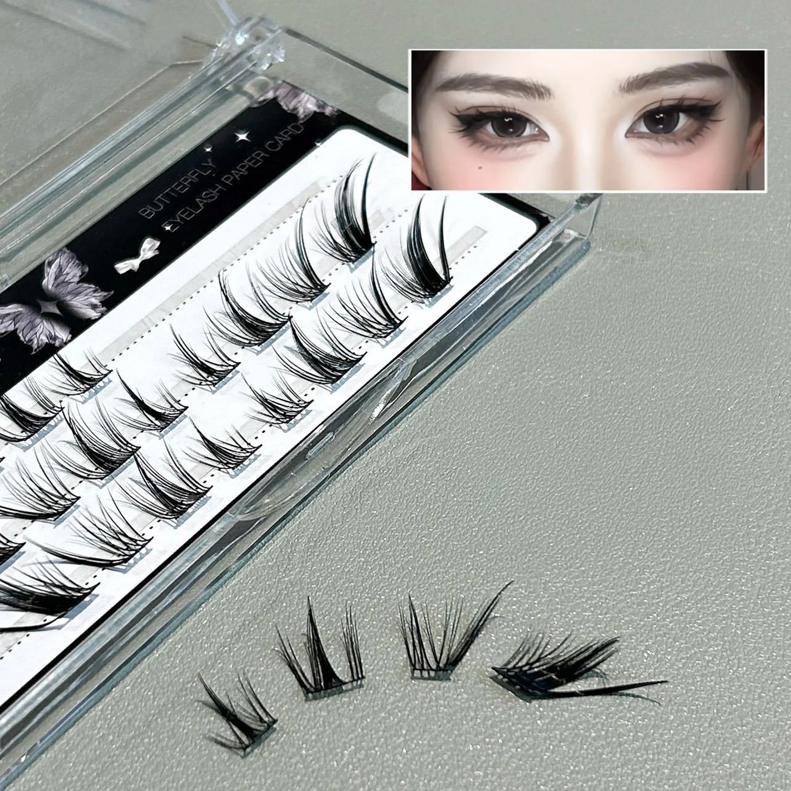 Faux cils naturels Cosplay, queue d'oeil allongée, Style renards individuels, Extension de faux cils Anime pour le maquillage quotidien et la fête