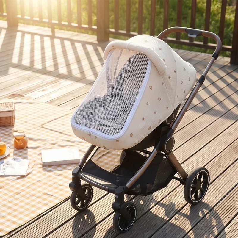 Lovely Pattern Pram Basket Cover Strollers Windshield Sleeve Carrying Basket Protector Sleeve Case for Baby Infants A2UB