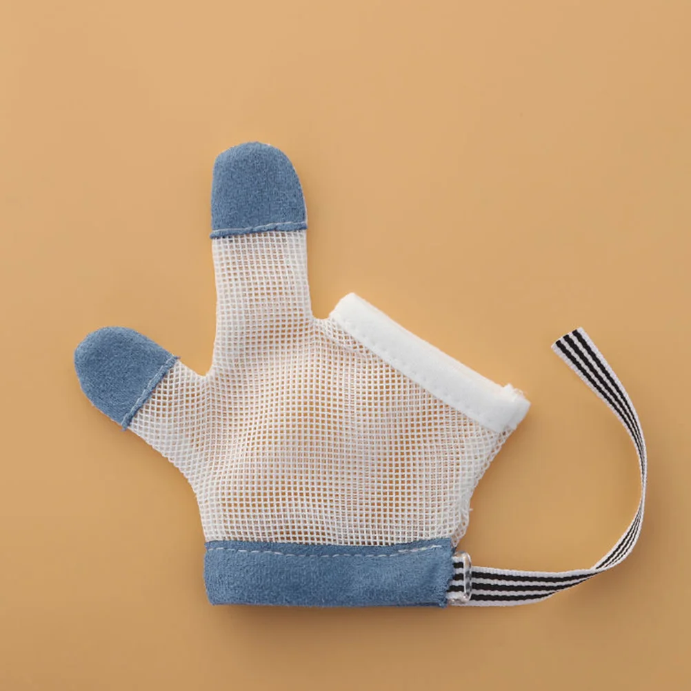 

Kids Anti eating Gloves Half finger Nylon Yarn Outdoor Newborn Teething Mitten Shield No Shrinkage Shape Safe Correct Writing