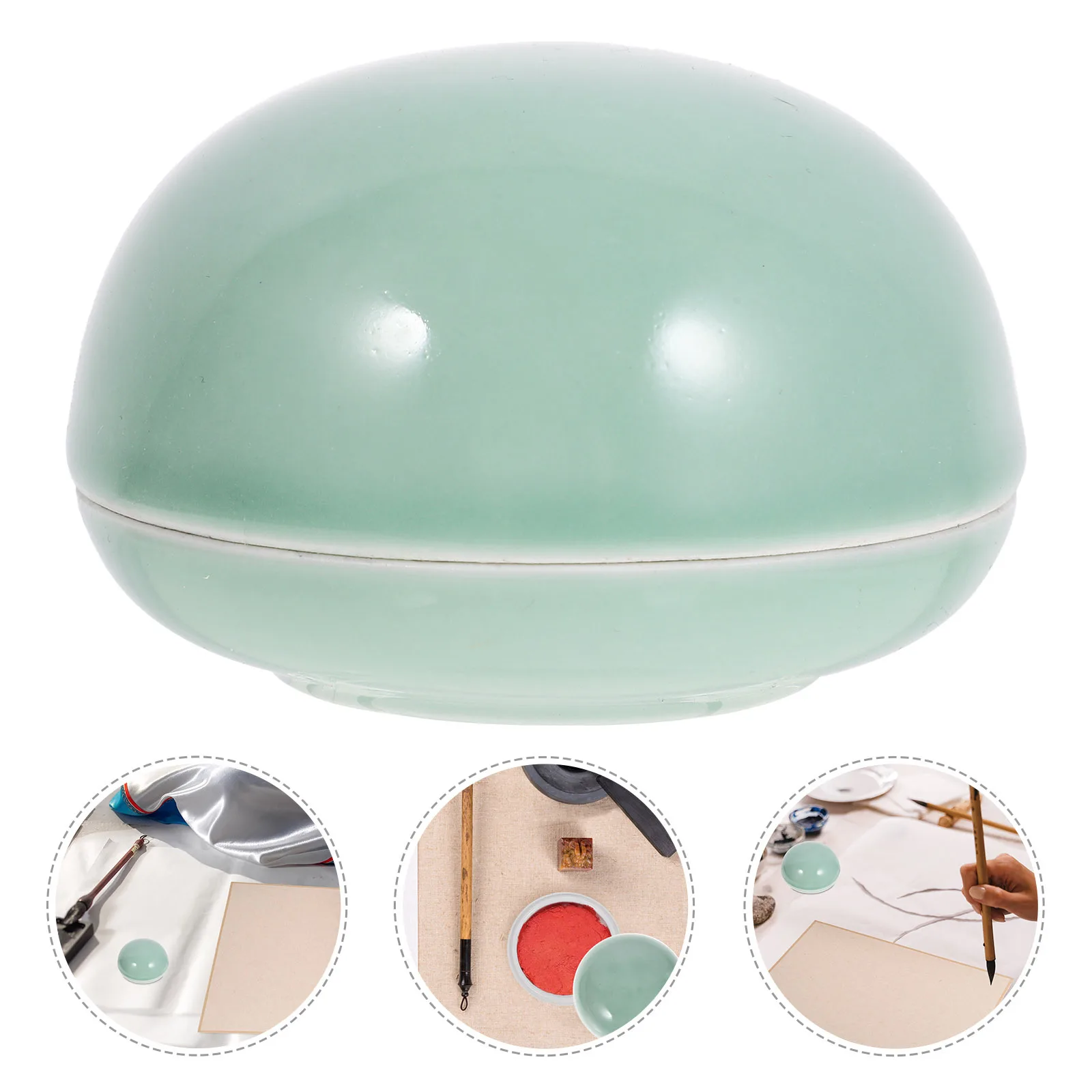 صندوق معجون الحبر الأحمر، مادة بورسلين ذات لمسة نهائية ناعمة تعزز كفاءة التنظيف، ملحق الخط الأنيق للرسم #3