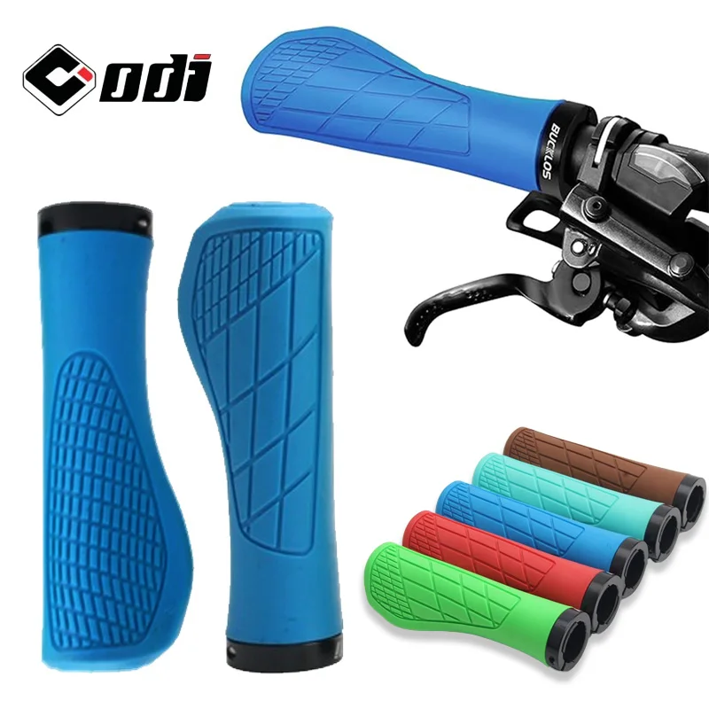 

ODI синие велосипедные ручки резиновые эргономичные MTB ручки с замком на манжетах велосипедный руль чехол амортизирующая противоскользящая ручка велосипеда