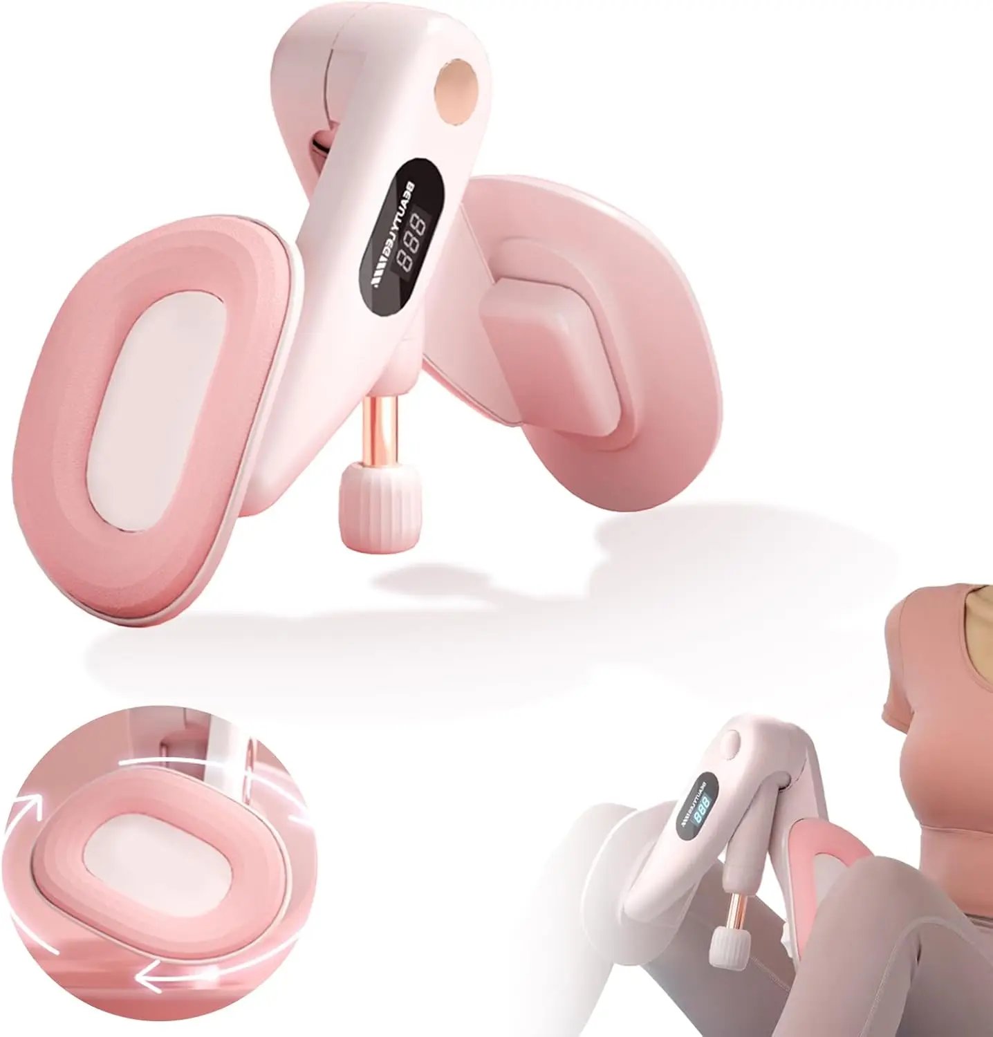 Thigh Master, Adjustable Pelvic Floor Exercise Device, Inner Thigh Exerciser, Kegel Exercise Machine, Thigh Master Thigh Exerc