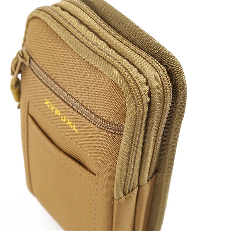 Outdoor Men Waist Pack Bum Bag Mobile Phone Pouch Canvas Sport Hunting Waist Belt Bags Travel Multi Pockets Zipper Coin Purse