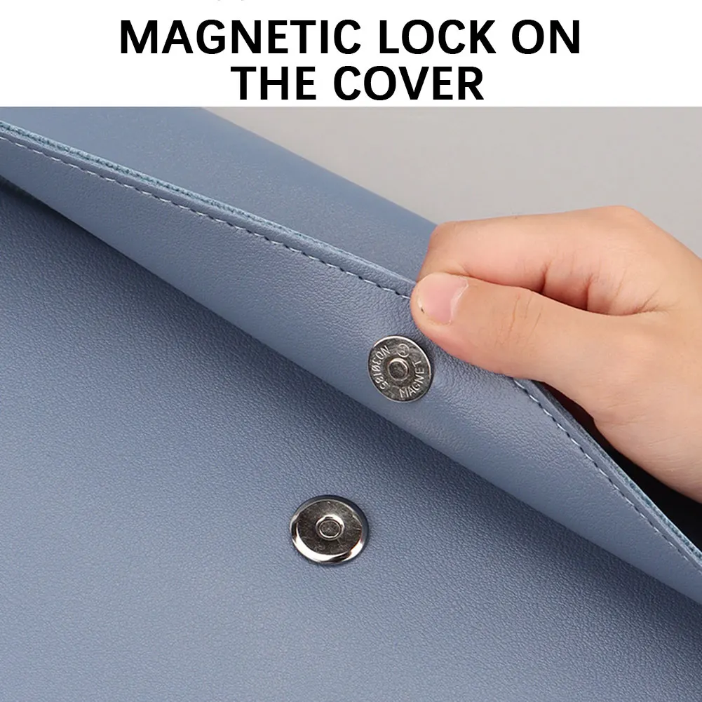 منظم جلدي A4 من جلد البولي يوريثان، حامل مستندات مقاوم للماء ومضاد لرذاذ الماء، لاجتماعات العمل والسفر #4