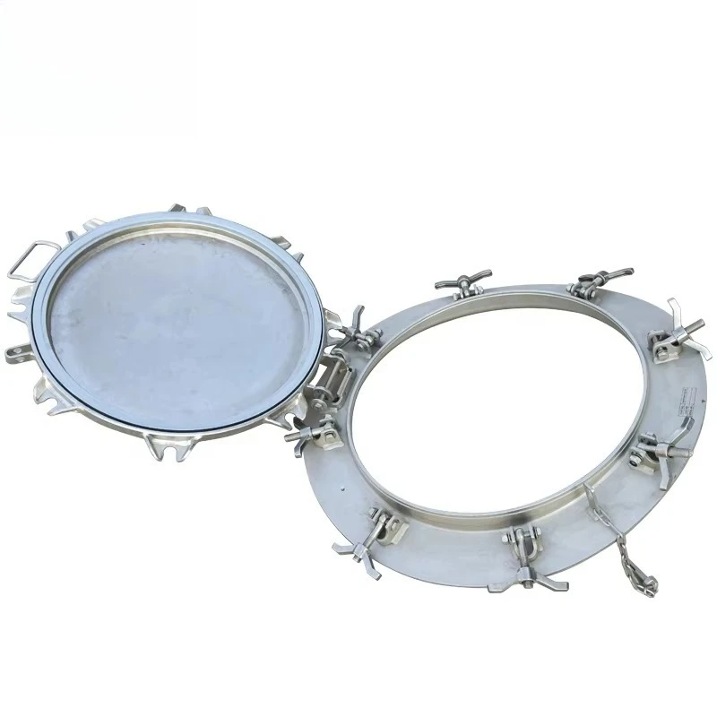 DN500 Stainless Steel 304 Atmospheric Pressure Manhole Cover for Chemical Liquid Tank Truck