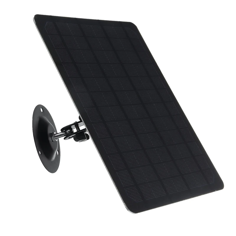 

10W 5V Solar Panels Portable Micro-USB Solar Charger Power Bank 360° Adjustable Security Camera Power Supply