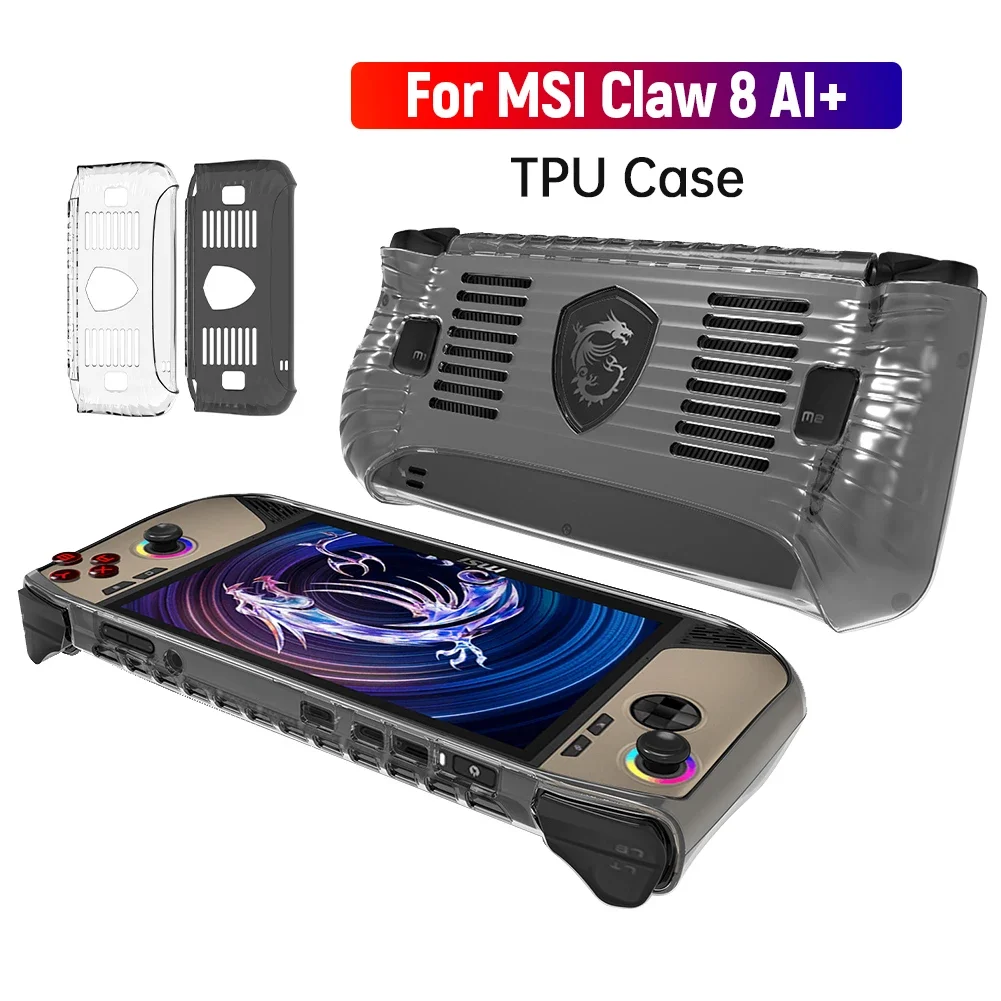 Schutzhülle für MSI Claw 8 AI+ Weiche Transparente TPU-Schutzhülle Kratzfeste Handheld-Gaming-Maschinen-Zubehör