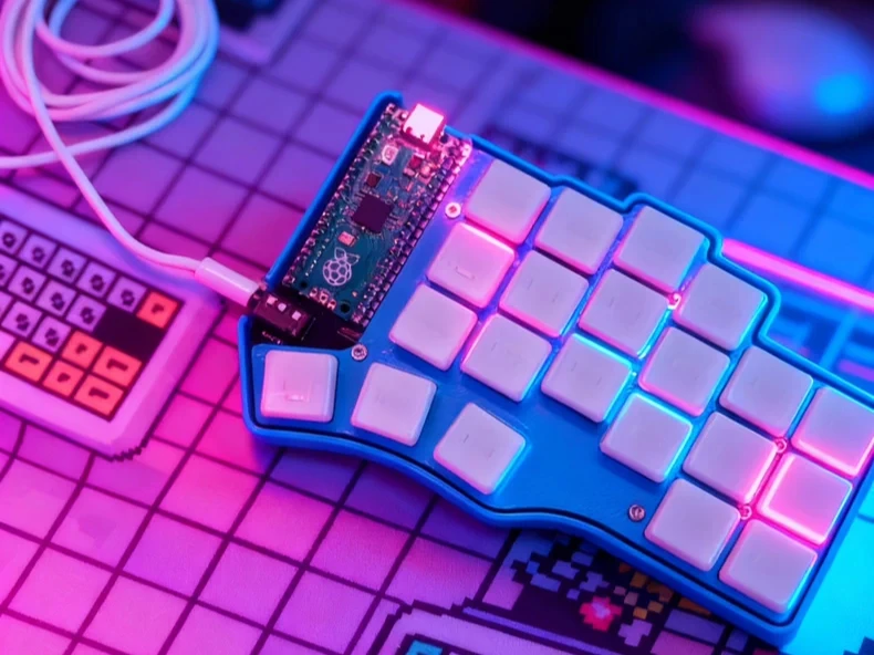 لوحة مفاتيح مقسمة رفيعة للغاية 3x6 لوحة مفاتيح سلكية منخفضة المستوى قابلة للتبديل السريع لوحة مفاتيح ميكانيكية QMK قارورة هيكل علوي لوحة مفاتيح طباعة ثلاثية الأبعاد #5