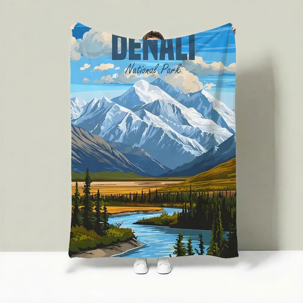 

Легкое фланнелевое одеяло Park D-Denali National Park, 240 г, мягкое, приятное для кожи, для летнего охлаждения