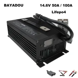 1500W 14.6V 50A LiFePO4 Fast Charger 12V 100A 4S 12 Volt Iron Phosphate Energy Storage RV UPS Solar Battery Chargers
