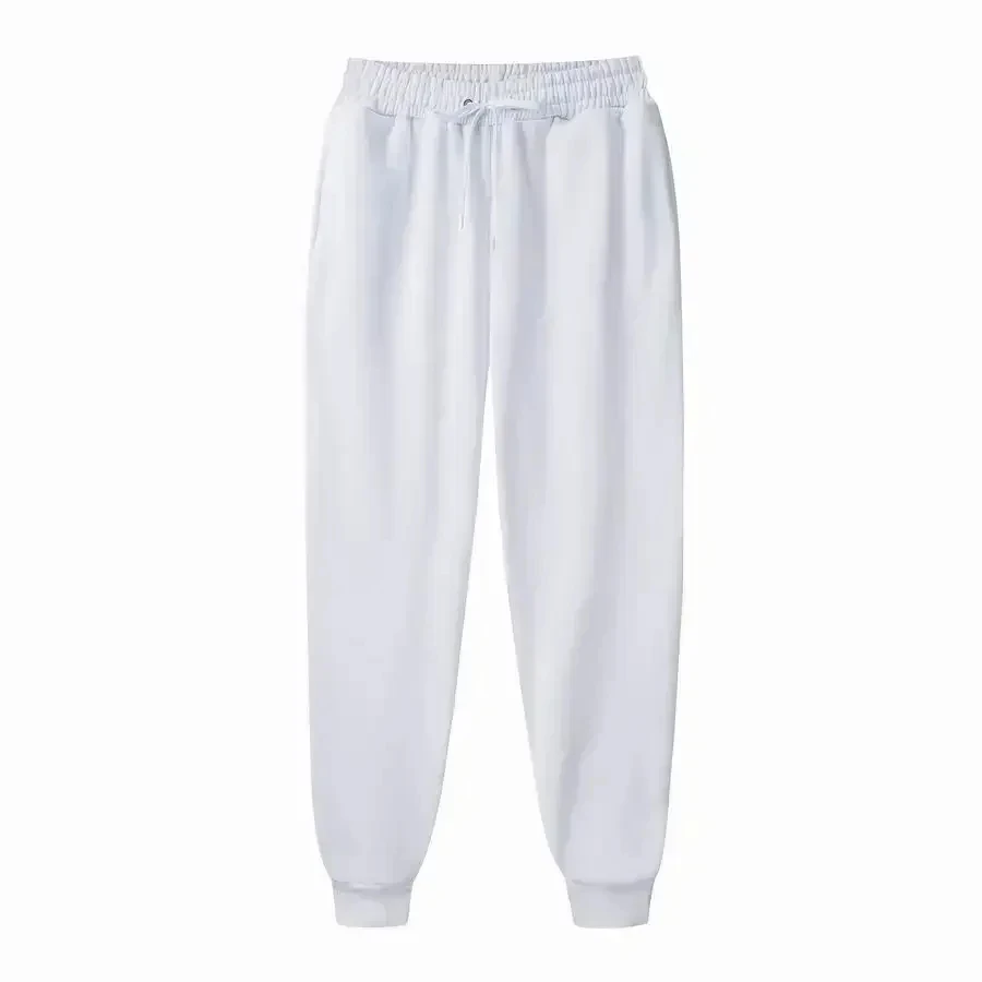 Lose Jogginghose für Damen und Herren, Läufer mit elastischem Bund, lässige Hip-Hop-Jogginghose, weiß, beige, ros