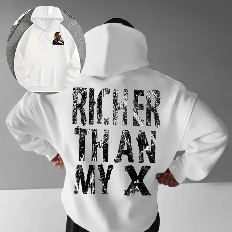 سترة Y2K للرجال لخريف وشتاء 2025، طباعة شخصية ريترو هيب هوب ستريت، كبيرة الحجم 100% قطن، قمة الموضة بقلنسوة