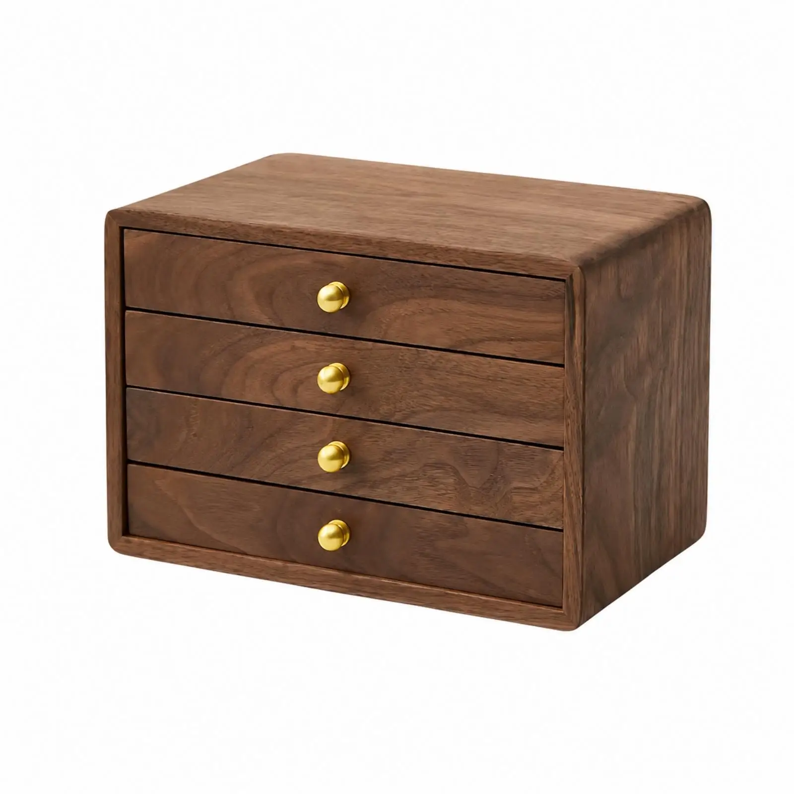 Walnut Jewelry Box with Drawers Spacious Jewelry Box with Drawers Elegant for