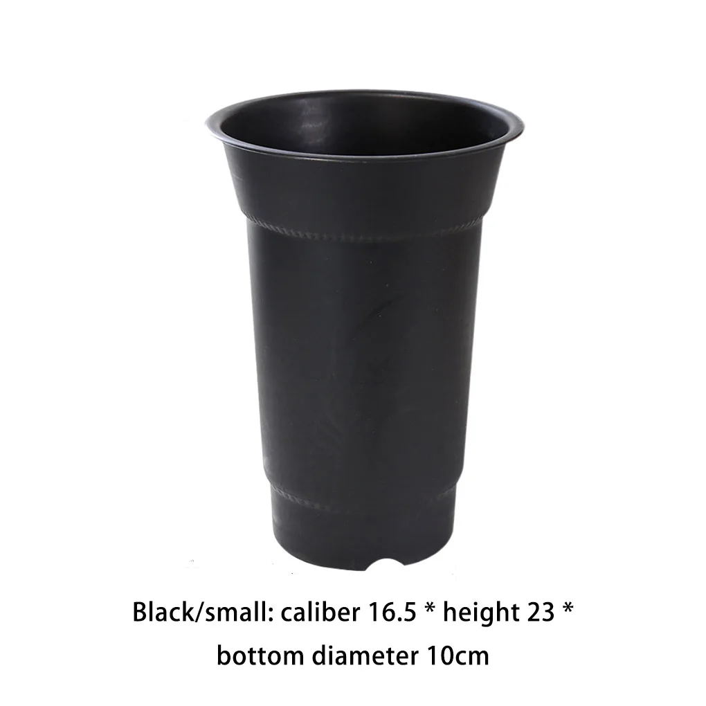 กระถางกล้วยไม้เรซินสำหรับสวนระเบียงกระถางดอกไม้การตกแต่งบ้านกระถางแบบหนาระบายอากาศได้สำหรับปลูกพืชสมุนไพรสีดำ