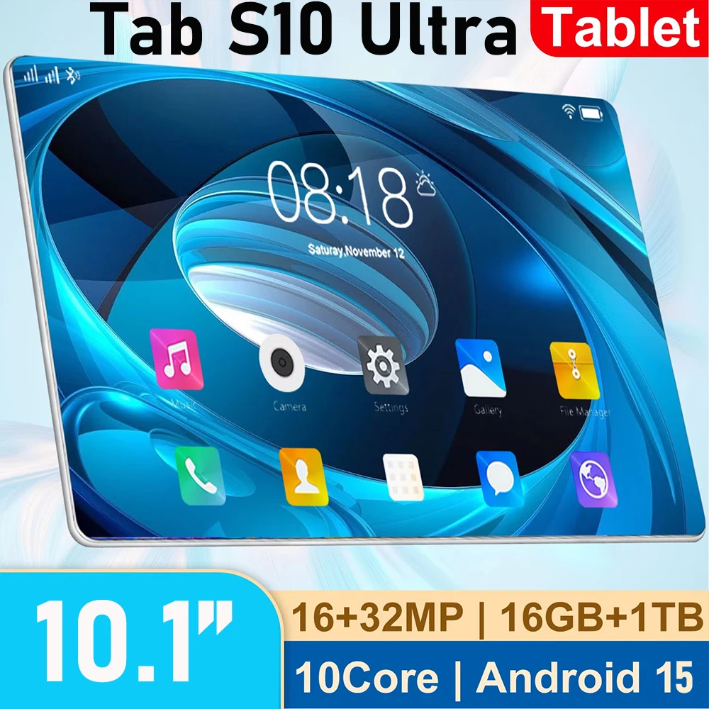 

HOT Original Tab S10 Ultra PC Snapdragon 10.1inch HD Screen Global 10000mAh 5G Dual Card WiFi 2025 New Tablet