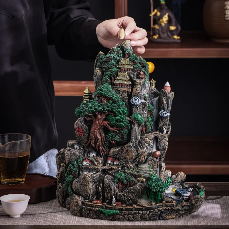 Reverse Incense Burner Home Decorations Yuanliu Zen Incense Burner Dual-purpose Incense Burner Crafts Decoration