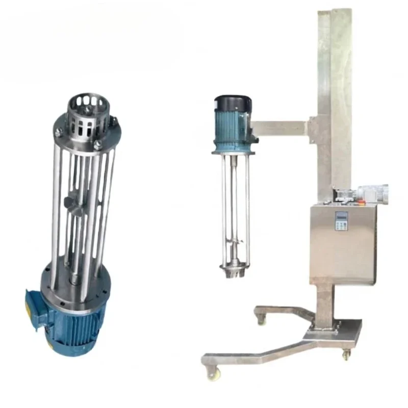 Stainless Steel Movable Electric Pneumatic Lifting High Shear Mixer Cosmetic Cream