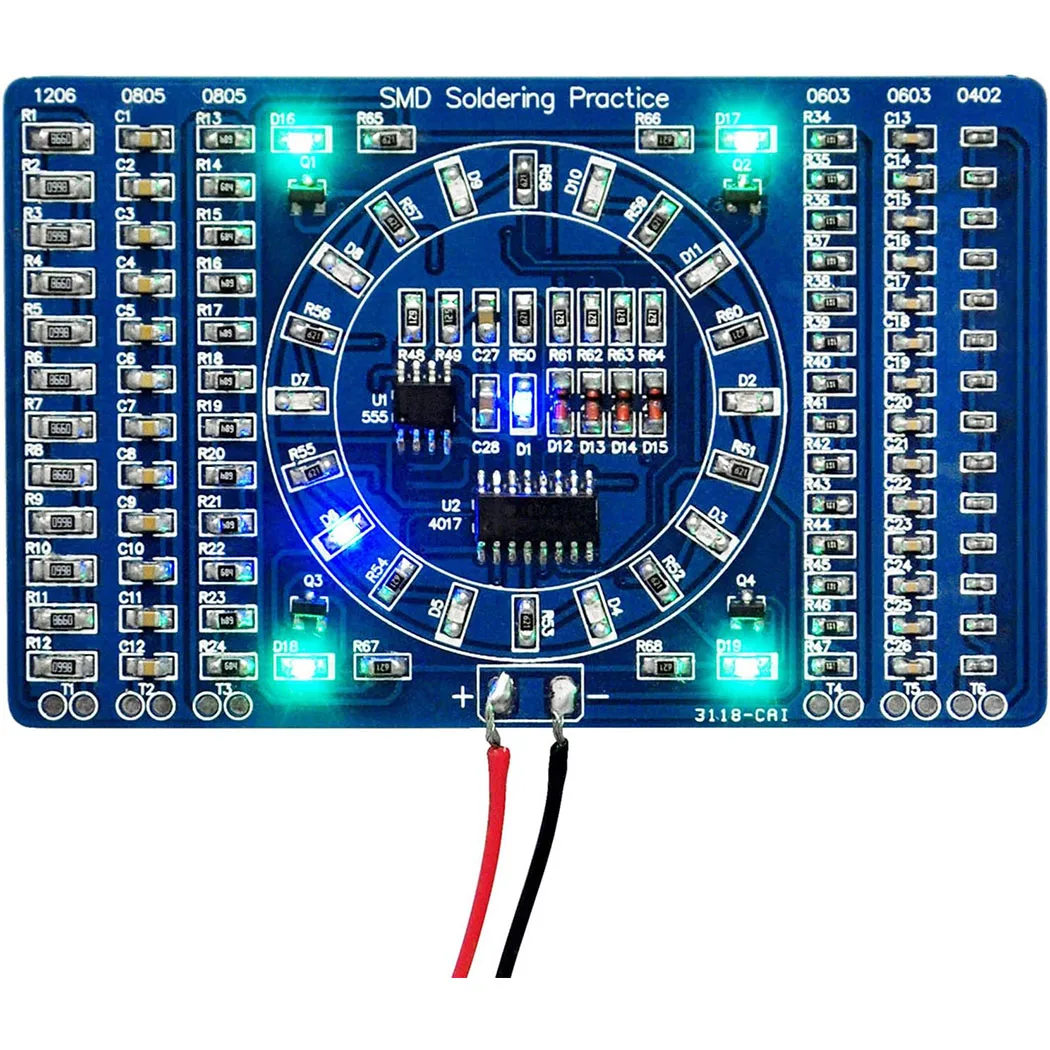 DIY SMD SMT Welding Practice Soldering Skill Training Board Ek7028