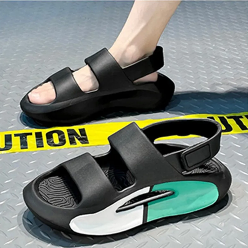 Sandalias de verano para hombre, zapatillas suaves de EVA, toboganes de playa al aire libre, sandalias antideslizantes, zapatos casuales de verano