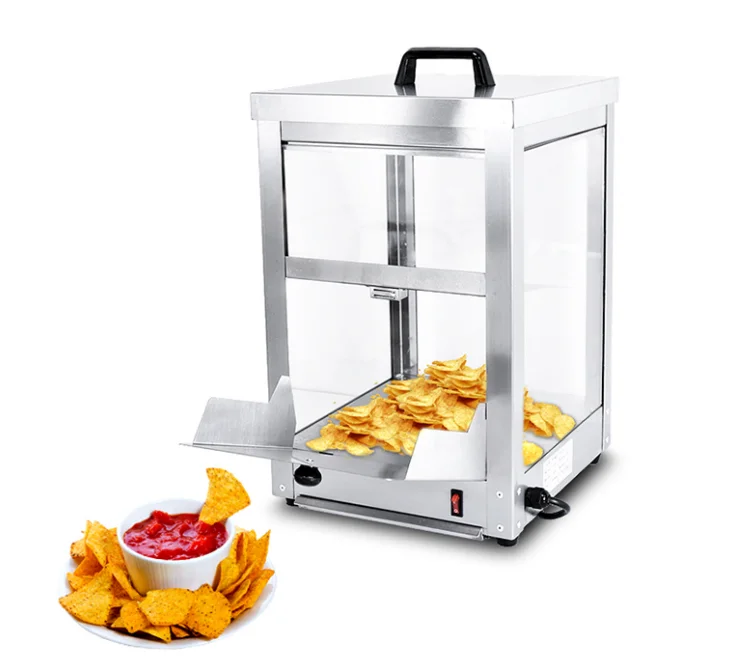 Commercial Use Food Grade Material Desktop Insulation Cabinet Fish And Chips Warming Showcase