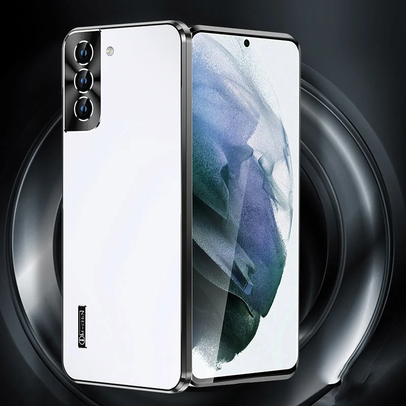 Caixa magnética de metal para Samsung Galaxy, carregamento sem fio, capa de proteção ultrafina, S23, S21, S22, S24 Ultra, Titanium Alloy, novo