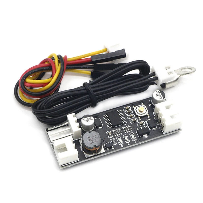 

Single 12V DC PWM 2-3 Wire Fan Temperature Control Speed Controller Chassis Computer Noise Reduction Module Cooler Fan Alarm