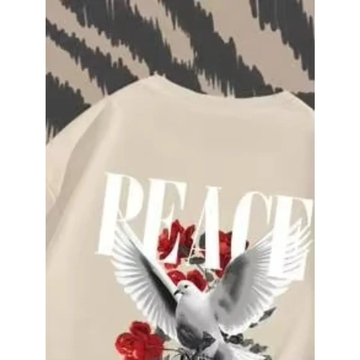 السلام حمامة روز 2026 جديد حار الرجال النساء للجنسين القطن تي شيرت العلامة التجارية الفاخرة الراب حجم كبير ملابس الشارع الشهير الكلاسيكية عودة طباعة المحملة #5