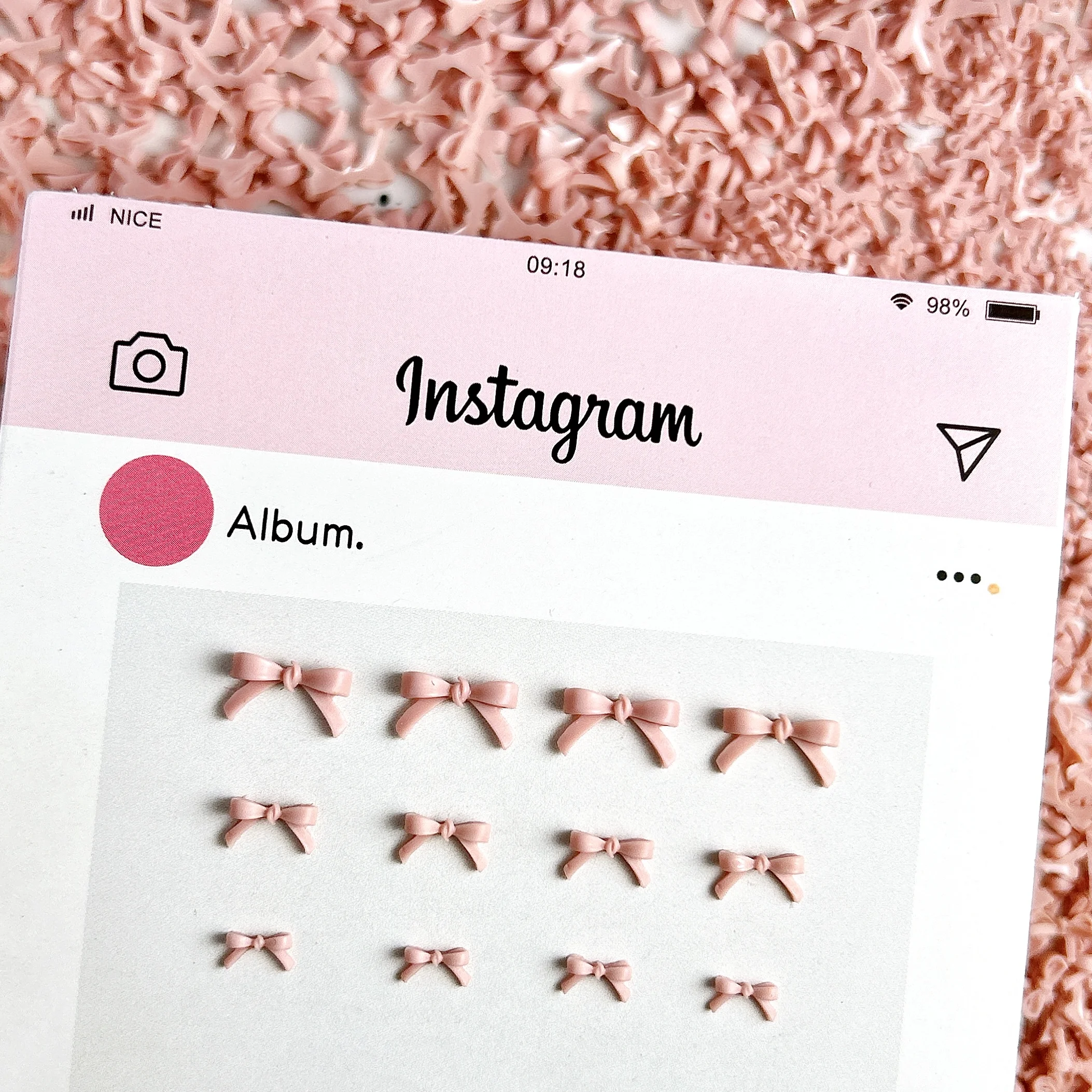 100 قطعة 3-Size القرفة اللون الحد الأدنى القوس مسمار الفن الديكور الحلو بلون القوس مسمار السحر لوازم DIY بها بنفسك الحرف اليدوية #3