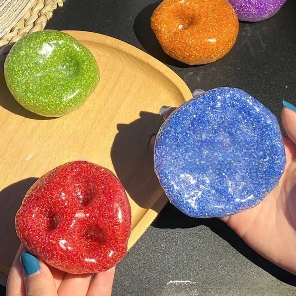 Zabawna symulacja TPR Kryształowa Kula Przezroczysta Kreatywna Ręcznie Robiona Kula Do Ściskania Elastyczna Kolorowa Powoli Powracająca Do Kształtu Dla Dzieci