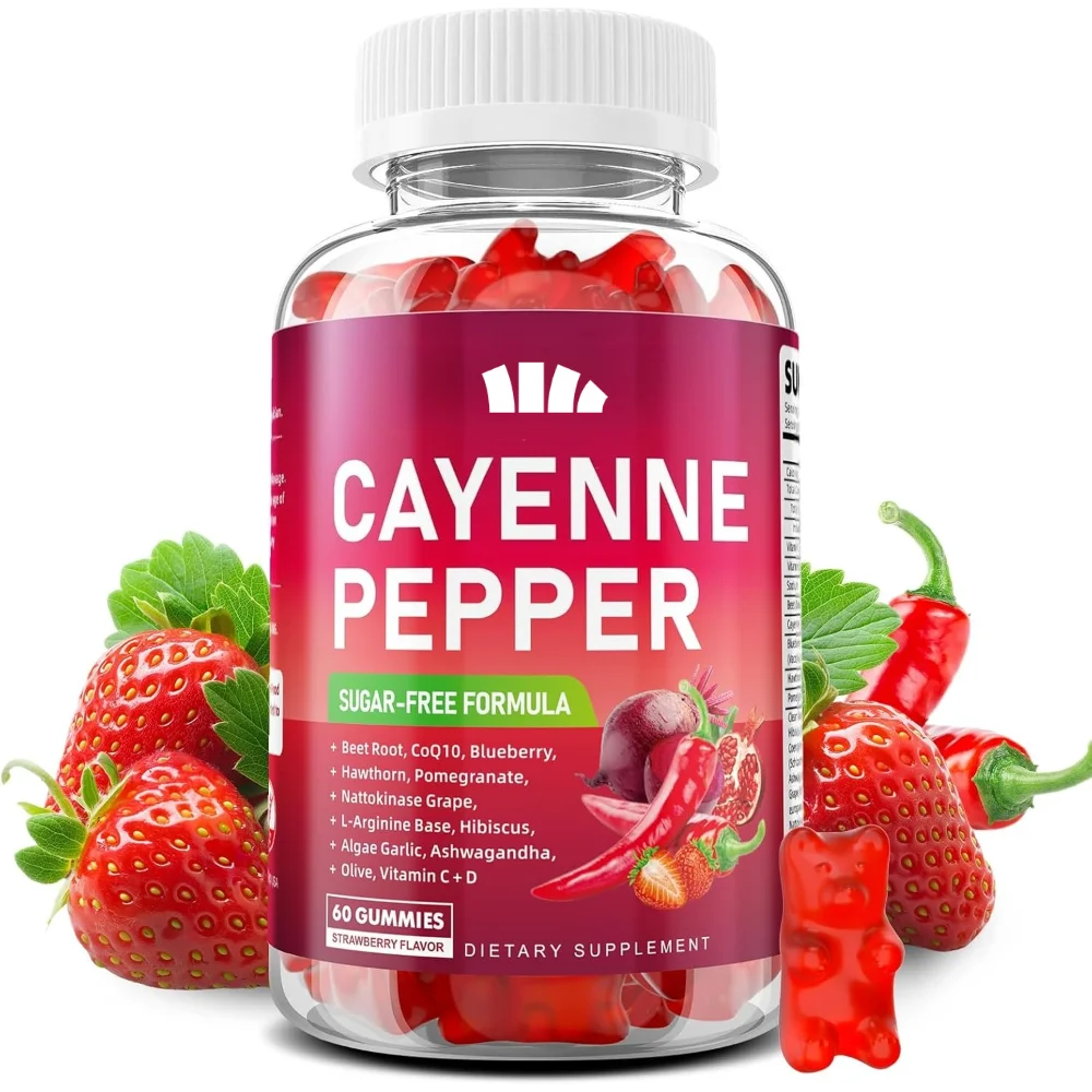 Natural Beetroot and Pomegranate Gummies -1000mg Grape Seed Extract+1000mg Beetroot 60 Gummies