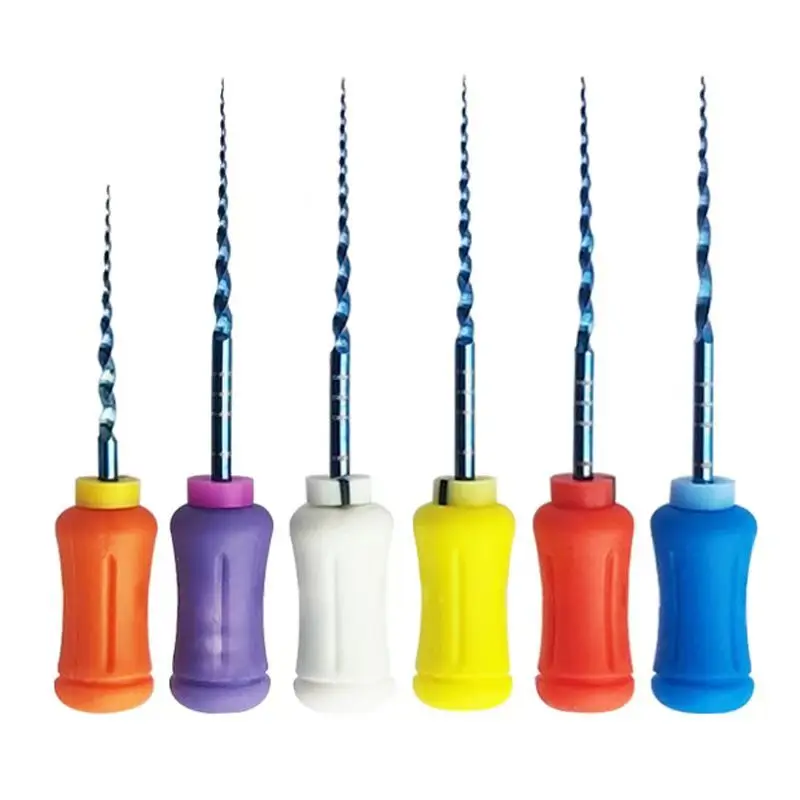 

Синий напильник 25 мм Dentista Dental Endodontic Hand Use Роторный напильник с тепловой активацией NiTi Root Blue Canal Super Files SX-F3 6 шт./кор.