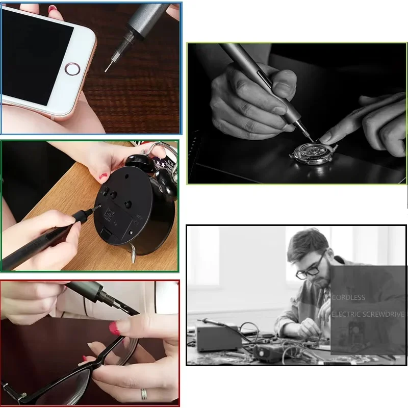 Mini Cordless Electric Screwdriver 3.6V Rechargeable Li-ion Multifunctional Tool for Home DIY Car Repair Jewelry Craft Portable