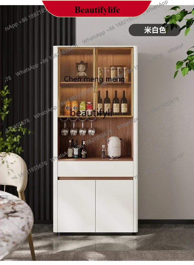 G153 S Light luxury high-end wine cabinet household living room wall glass door solid wood display locker