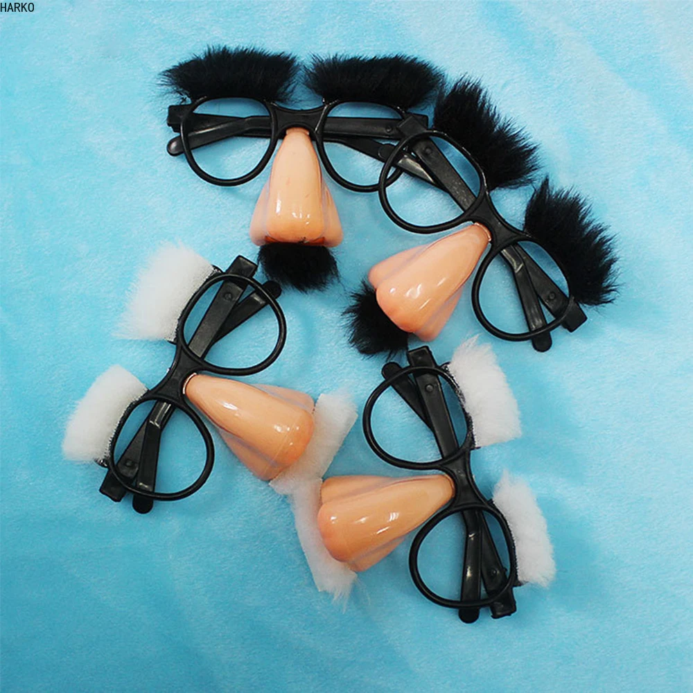 Halloween Disguise Glasses and Mustache Funny Big Nose Festival Gift Supplies Cosplay Party Costumes with Face Masks for Kids