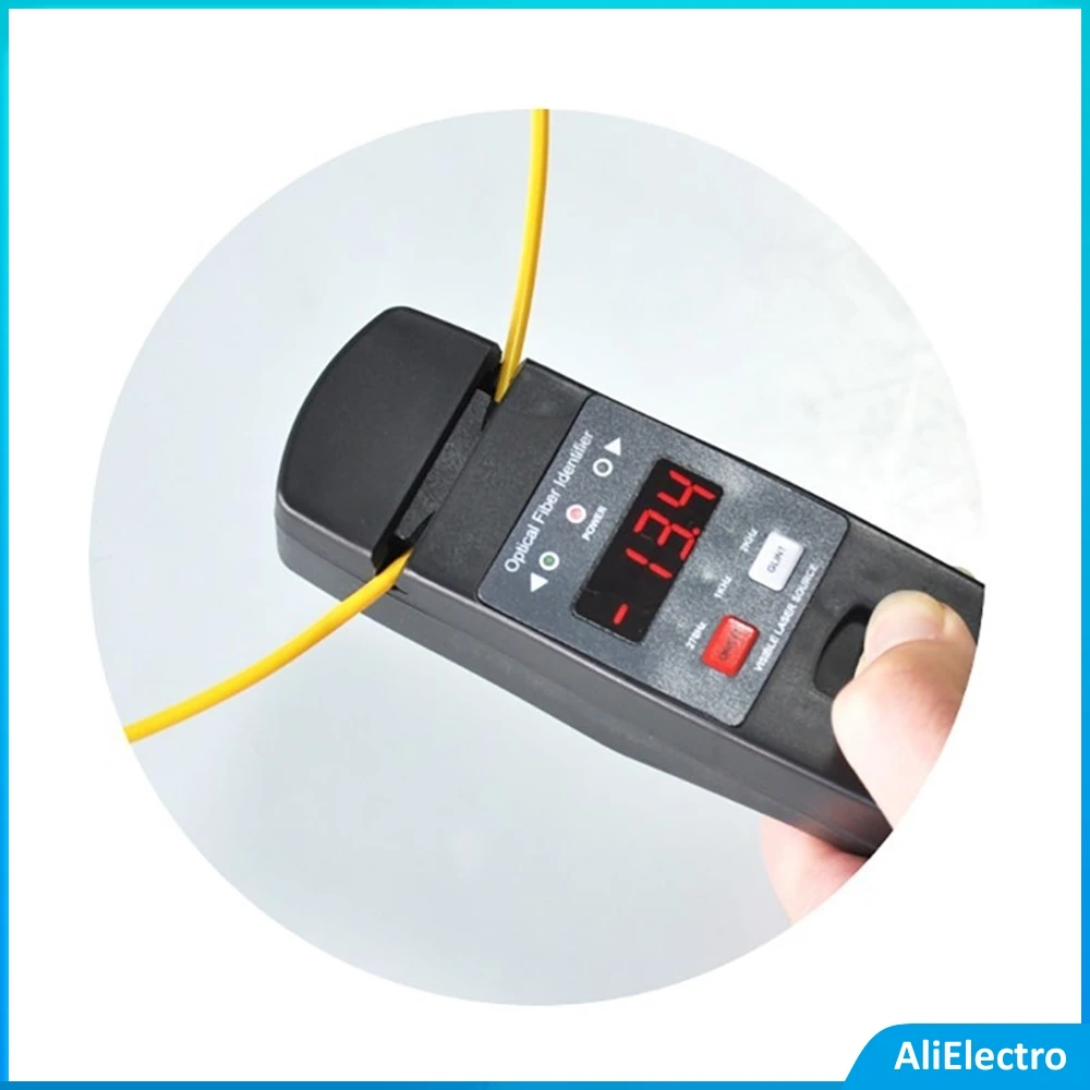 

Joinwit JW3306D Fiber Optical Identifier with Built in 10mw Visual Fault Locator 800-1700nm Plastic Black