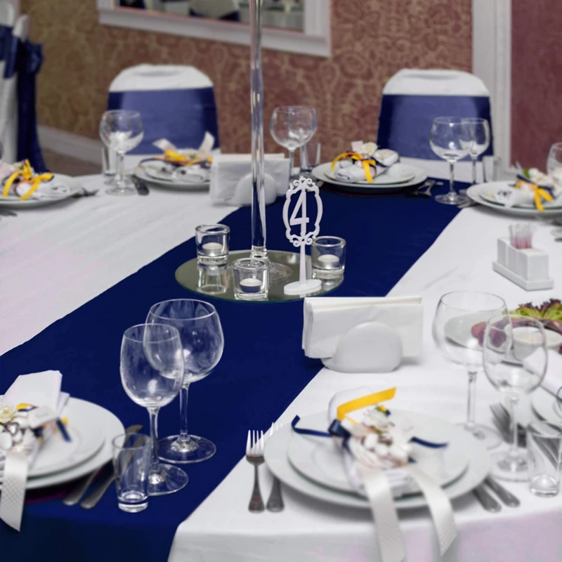 Satin Table Runner For Wedding Party Event Banquet Table Runner Luxury Dinner Tablecloth Home Wedding Table Decoration
