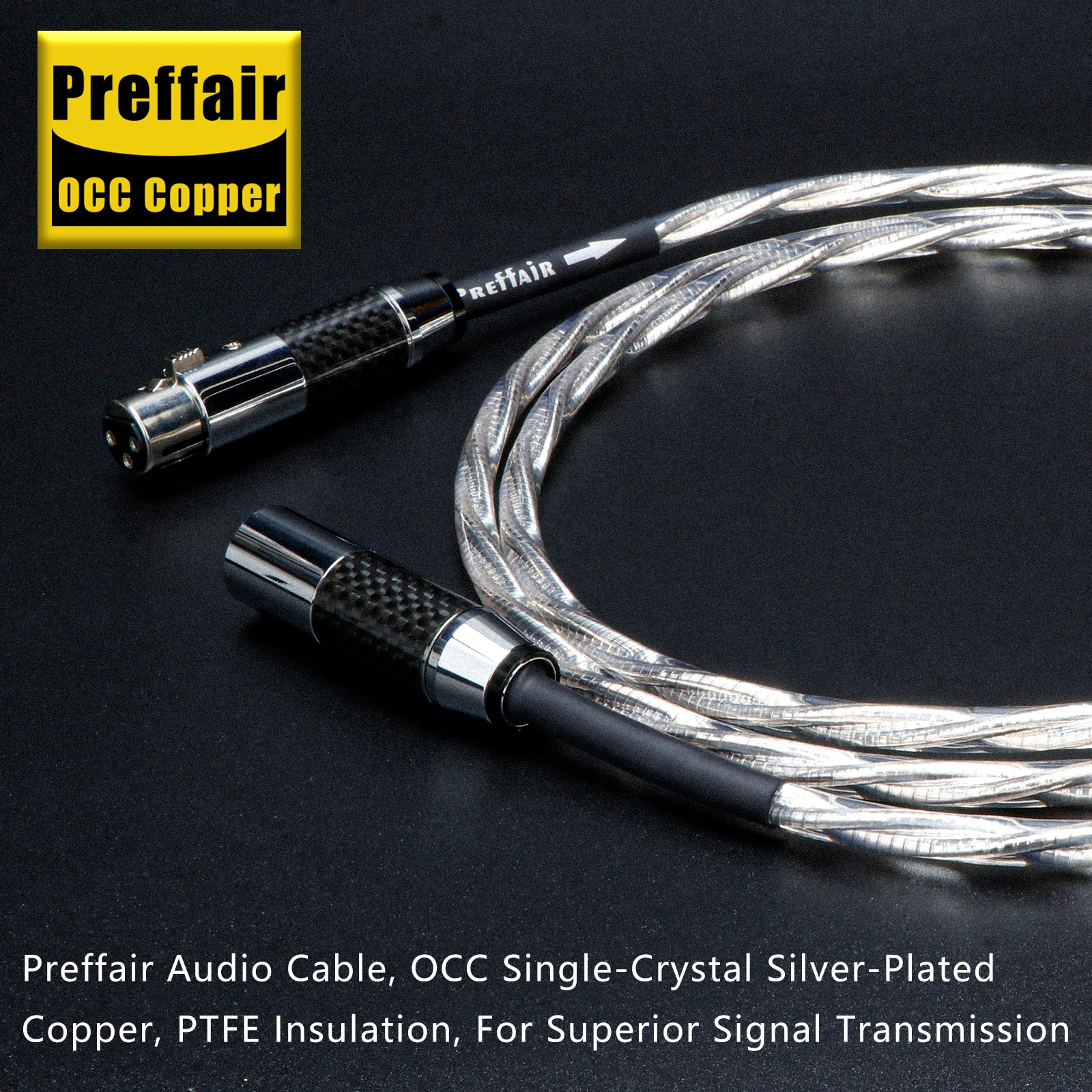 AES/EBU Coaxial Digital Cable 110ohm OCC Silver Plated Hifi XLR Cable Carbon Fiber Xlr Connector Plug Audio Balanced Wire