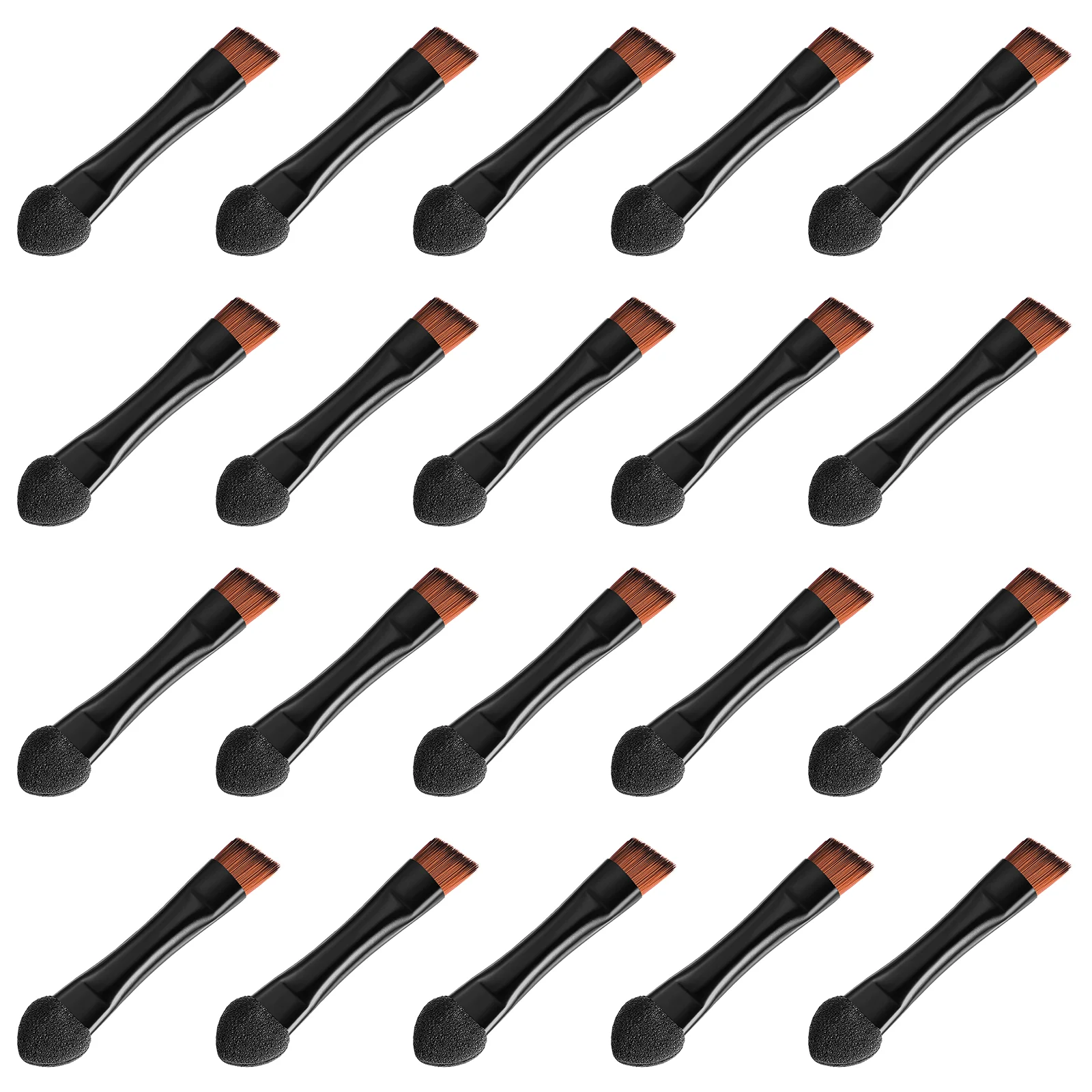 20 Pcs Mini Eyebrow Brush Double Ended Makeup Shadow Sponge Applicator Double-ended